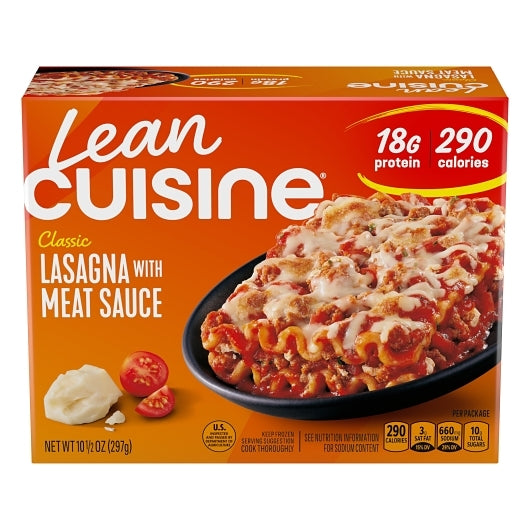 Lean Cuisine Lasagna With Meat Sauce, 12 x 10.5 oz Case - Prepared Foods