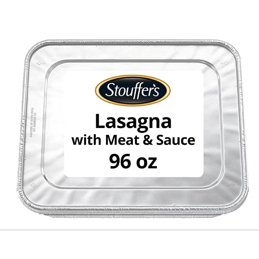 Nestle Stouffers Lasagna with Meat & Sauce Frozen Meal, 4 x 6 lb Case - Prepared Foods