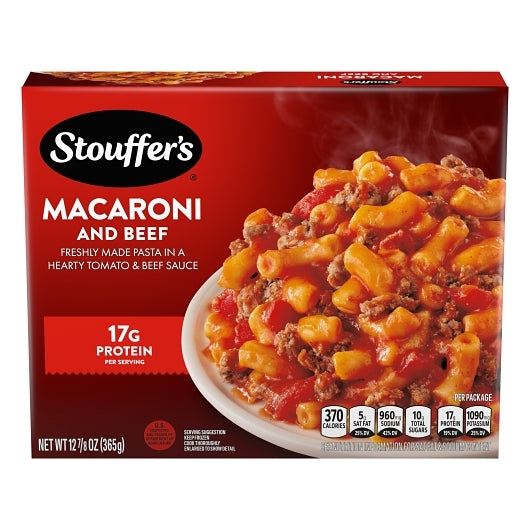 Stouffer's Macaroni and Beef with Tomato, 12 x 12.875 oz Case - Prepared Foods