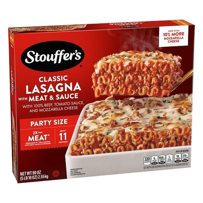 Stouffer's Party Size 2X the Meat Lasagna with Meat and Sauce, 6 x 5.625 lb Case - DOT product image 4