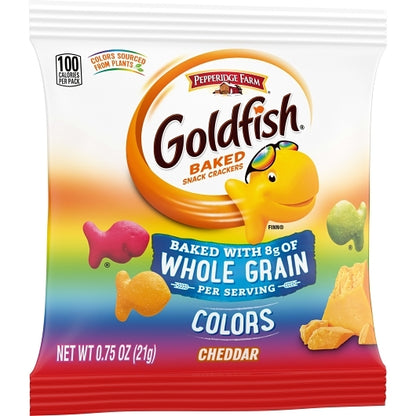 Pepperidge Farms Goldfish Cheddar Colors Crackers, 300 x 0.75 oz Case - DOT product image 3