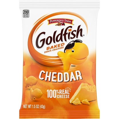 Pepperidge Farm Goldfish Cheddar Crackers, 1 x 72 ct Case - DOT product image 3