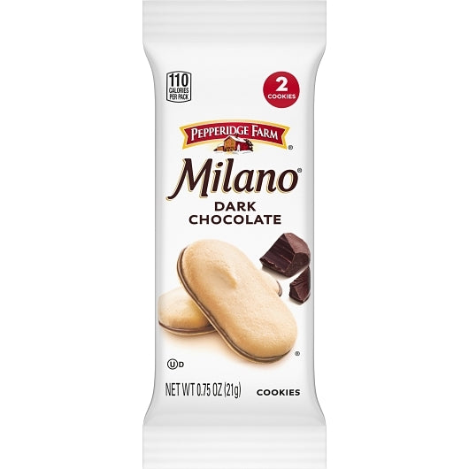 Pepperidge Farms Milano Dark Chocolate Cookies, 120 x 0.75 oz Case - Bakery & Desserts
