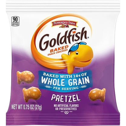 Pepperidge Farm Goldfish Pretzels Whole Grain Crackers, 300 x 0.75 oz Case - Crackers & Grahams