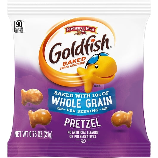 Pepperidge Farm Goldfish Pretzels Whole Grain Crackers, 300 x 0.75 oz Case - Crackers & Grahams