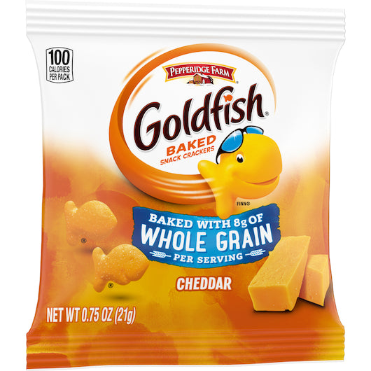 Pepperidge Farms Goldfish Cheddar Whole Grain Crackers, 300 x 0.75 oz Case - DOT product image 4