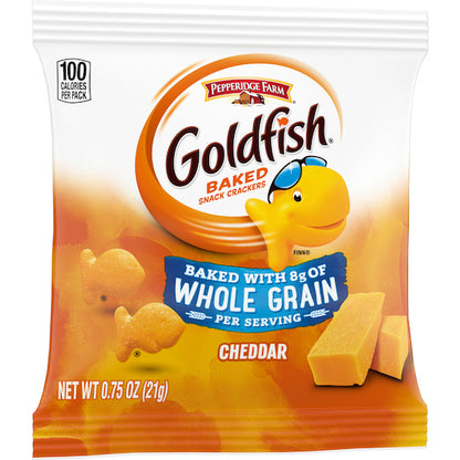 Pepperidge Farms Goldfish Cheddar Whole Grain Crackers, 300 x 0.75 oz Case - DOT product image 4