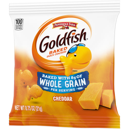 Pepperidge Farms Goldfish Cheddar Whole Grain Crackers, 300 x 0.75 oz Case - DOT product image 6