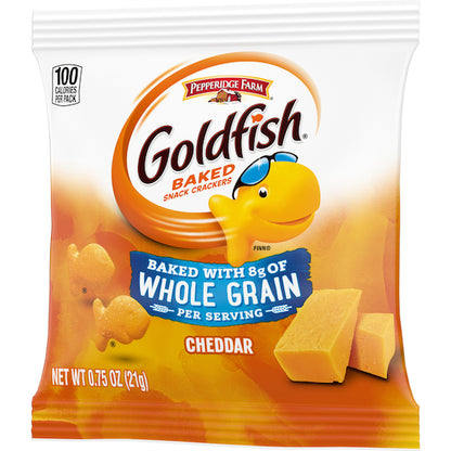 Pepperidge Farms Goldfish Cheddar Whole Grain Crackers, 300 x 0.75 oz Case - DOT product image 6