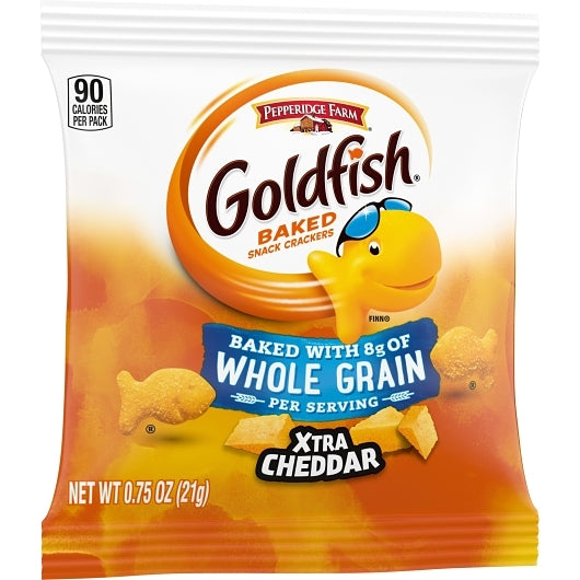 Goldfish Baked with Goldfish Xtra Cheddar Whole Grain Crackers, 300 x 0.75 oz Case - DOT product image 3