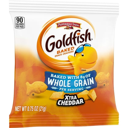Goldfish Baked with Goldfish Xtra Cheddar Whole Grain Crackers, 300 x 0.75 oz Case - DOT product image 3