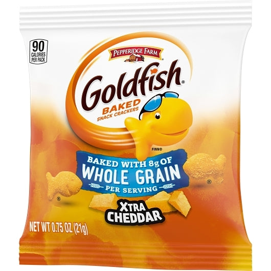 Goldfish Baked with Goldfish Xtra Cheddar Whole Grain Crackers, 300 x 0.75 oz Case - DOT product image 5