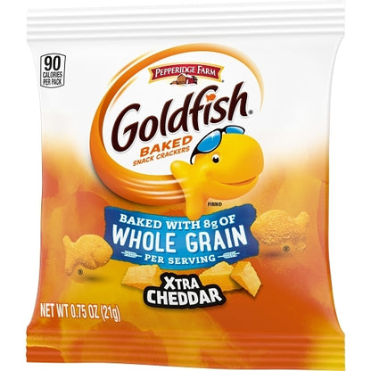Goldfish Baked with Goldfish Xtra Cheddar Whole Grain Crackers, 300 x 0.75 oz Case - DOT product image 5