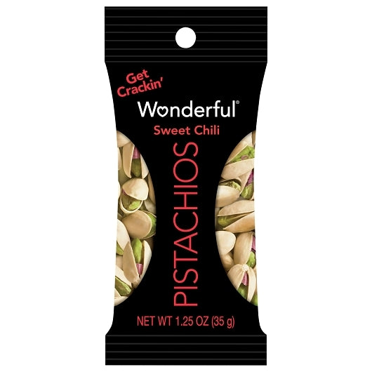 Wonderful Pistachios Sweet Chili Pistachios, 12 x 1.25 oz Case - Nuts & Seeds