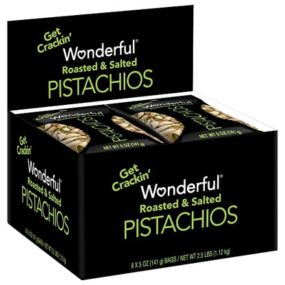 Wonderful Roasted and Roasted & Salted Pistachios, 3 x 8 x 5 oz Case - GS1 inner-pack image