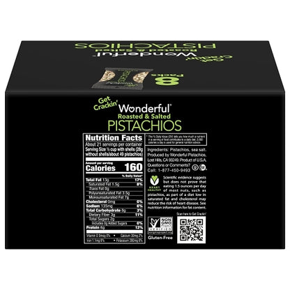 Wonderful Roasted and Roasted & Salted Pistachios, 3 x 8 x 5 oz Case - GS1 inner-pack image