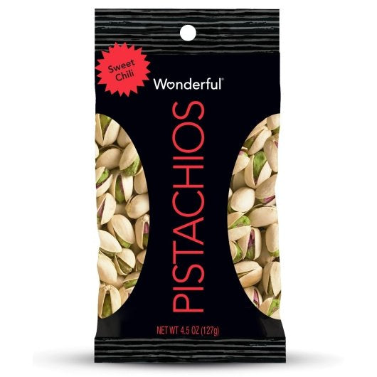 Wonderful Pistachios Sweet Chili Pistachios, 3 x 8 x 4.5 oz Case - Nuts & Seeds