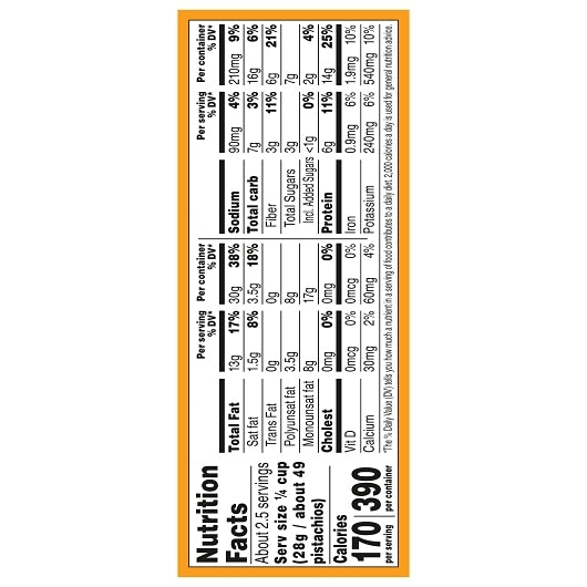 Wonderful Pistachios No Shell Honey Roasted Pistachios, 3 x 8 x 2.25 oz Case - Alternate product angle or state