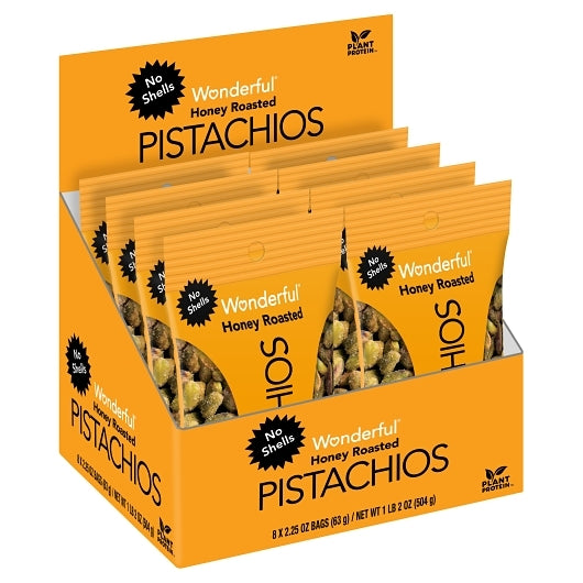 (Price/Case)Wonderful Pistachios HR0146A25M No Shell Honey Roast - DOT product image 1