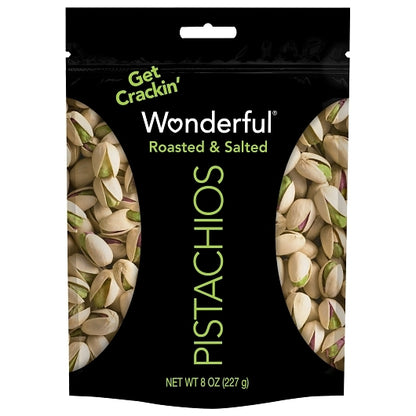 Wonderful Pistachios Roasted & Salted Pistachios, 10 x 8 oz Case - Nuts & Seeds