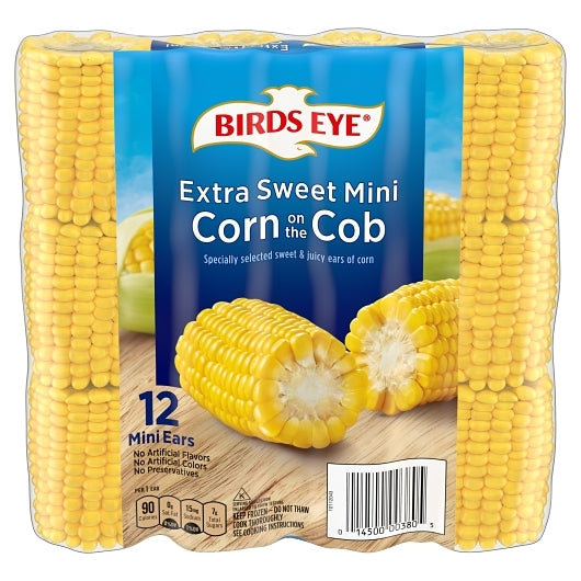 Birds Eye Extra Sweet Mini Corn On The Cob, 8 x 51.84 oz Case - Frozen Vegetables & Sides