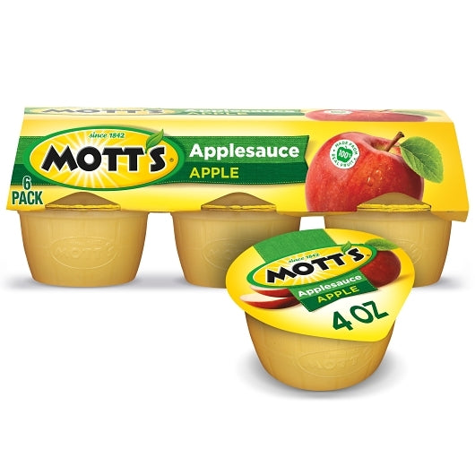 Motts As Apple Original Applesauce Cup, 12 x 6 x 4 oz Case - Dried Fruit & Fruit Snacks