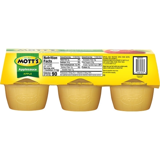 Motts As Apple Original Applesauce Cup, 12 x 6 x 4 oz Case - DOT product image 6