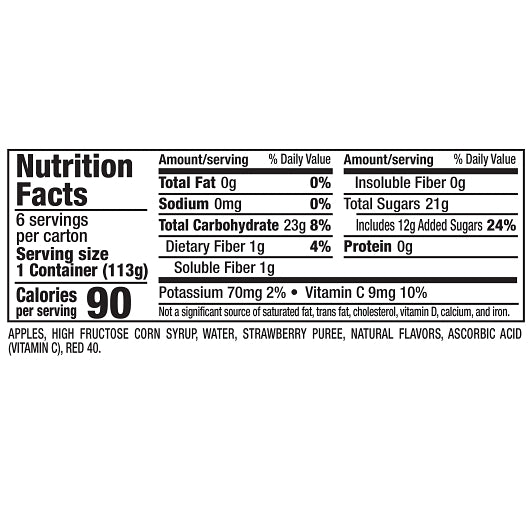 Mott's Strawberry Applesauce Cup, 12 x 6 x 4 oz Case - DOT product image 7