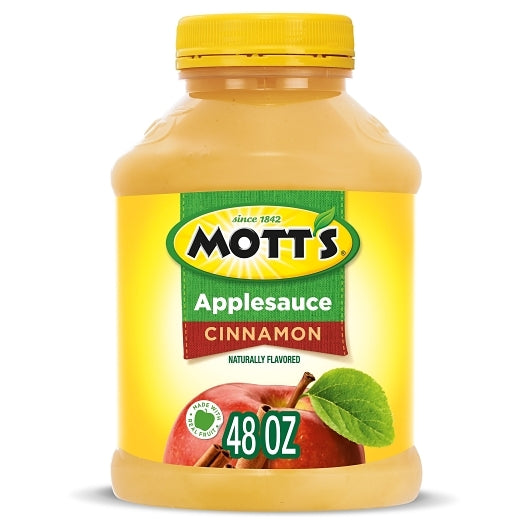 Mott's Cinnamon Applesauce, 8 x 48 oz Case - Dried Fruit & Fruit Snacks