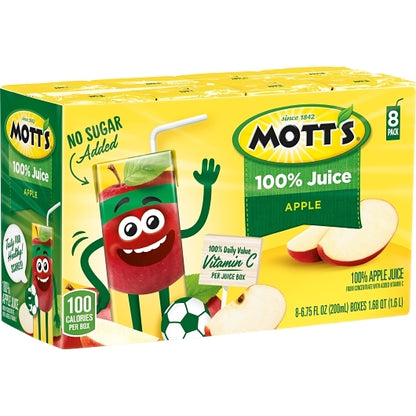 Mott's 100% Apple Juice Tetra Box, 32 x 6.75 oz Case - DOT product image 4