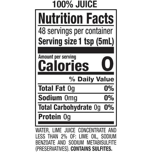 ReaLime Lime Juice, 12 x 8 fl oz Case - DOT product image 4