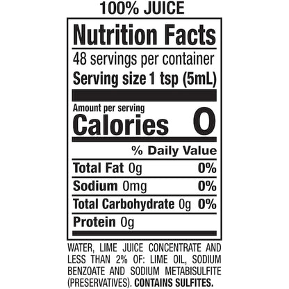 ReaLime Lime Juice, 12 x 8 fl oz Case - DOT product image 4