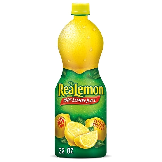 ReaLemon Lemon Juice, 12 x 32 fl oz Case - Condiments & Sauces