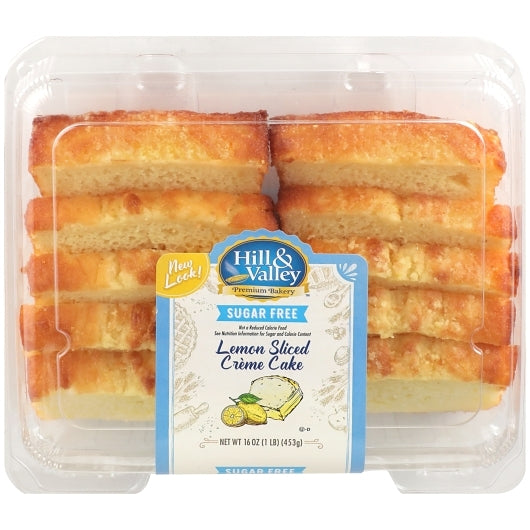 Hill & Valley Sliced Lemon Creme Cake, 6 x 6 each Case - Bakery & Desserts