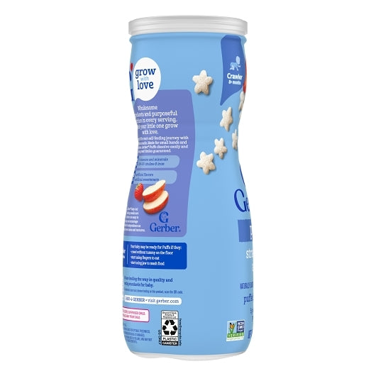 Gerber Graduates Non-GMO Strawberry Apple Puffs Cereal Baby Snack Canister, 6 x 1.48 oz Case - DOT product image 7