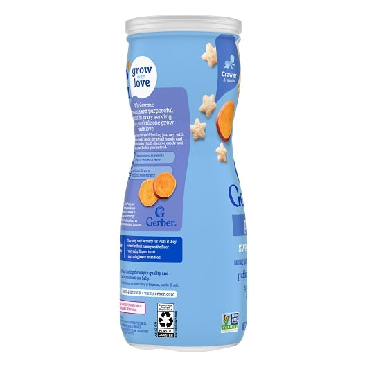 Gerber Graduates Non-GMO Sweet Potato Puffs Cereal Baby Snack Canister, 6 x 1.48 oz Case - DOT product image 6