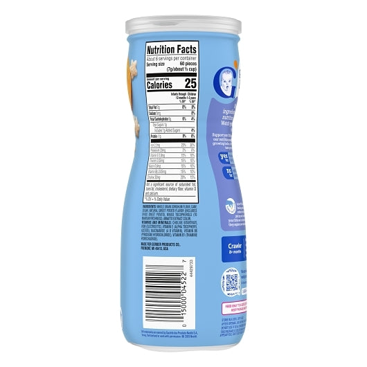 Gerber Graduates Non-GMO Sweet Potato Puffs Cereal Baby Snack Canister, 6 x 1.48 oz Case - DOT product image 8