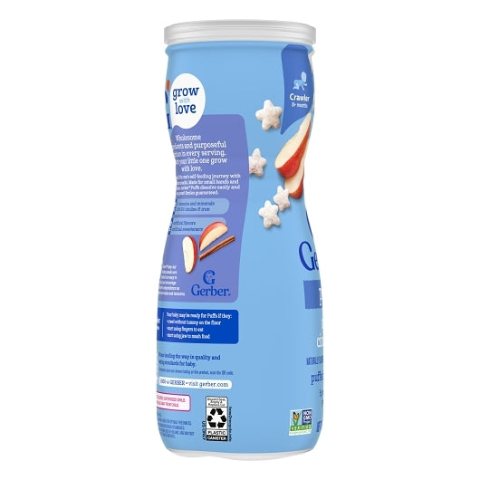 Gerber Graduates Non-GMO Apple Cinnamon Puffs Cereal Baby Snack Canister, 6 x 1.48 oz Case - DOT product image 7