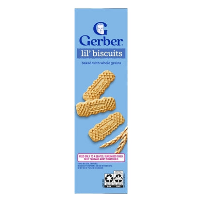 Gerber Graduates Non-GMO Whole Grain Vanilla Lil Biscuits Toddler Snack Bar, 8 x 4.4 oz Case - Alternate product angle or state