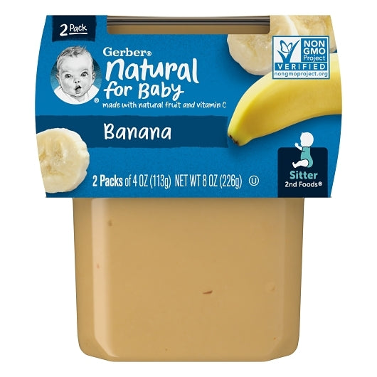 Gerber 2nd Foods Banana Puree Baby Food Tub, 2x 4 oz Tubs, 8 x 8 oz Case - DOT product image 3
