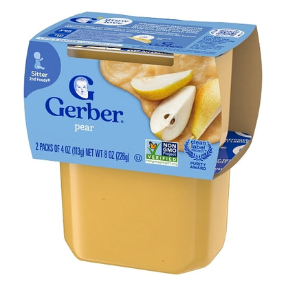 Gerber 2nd Foods Non-GMO Pear Puree Baby Food Tub, 2x 4 oz Tubs, 8 x 8 oz Case - DOT product image 8
