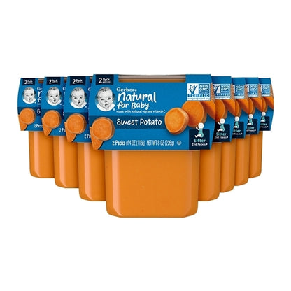 Gerber 2nd Foods Non-GMO Sweet Potato Puree Baby Food Tub, 2x 4 oz Tubs, 8 x 8 oz Case - DOT product image 2