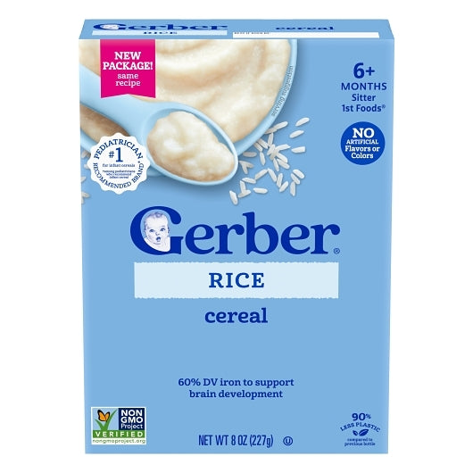 Gerber 1St Foods Dry Rice Cereal Baby Food, 5 x 8 oz Case - Baby Food