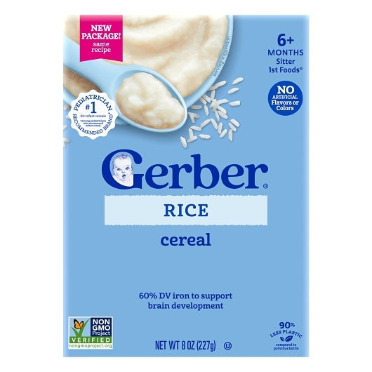 Gerber 1St Foods Dry Rice Cereal Baby Food, 5 x 8 oz Case - Baby Food - image 2