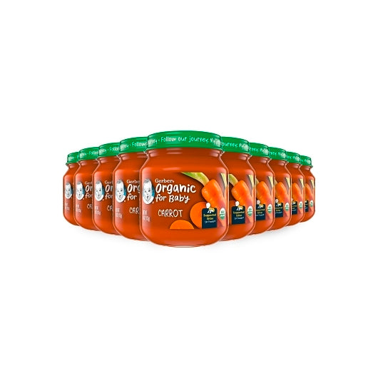 Gerber First Food Carrot, 10 x 4 oz Case - Fruit & Sides