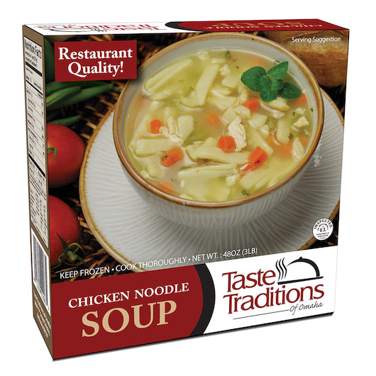 Taste Traditions Retail Chicken Noodle Soup, 6 x 3 lb Case - Prepared Foods