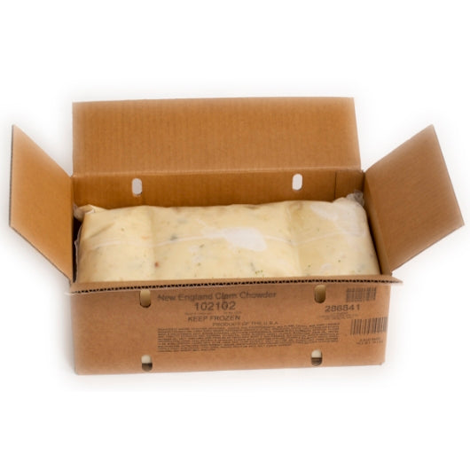 Taste Traditions NEW ENGLAND CLAM CHOWDER Soup, 2 x 8 lb Case - GS1 closed shipping case image