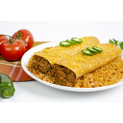 Taste Traditions Spiced Shell Beef Enchilada, 1 x 9 lb Case - Alternate product angle or state