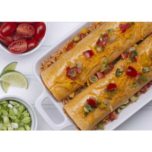 Taste Traditions Spiced Shell Beef Enchilada, 1 x 9 lb Case - Alternate product angle or state