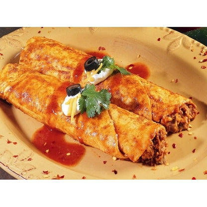 Taste Traditions Spiced Shell Beef Enchilada, 1 x 9 lb Case - Alternate product angle or state